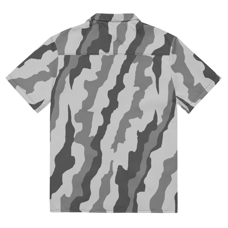 Urban Diagonal Stripe CAMO Unisex Short-Sleeve Button Shirt - Button-Up