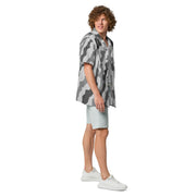 Urban Diagonal Stripe CAMO Unisex Short-Sleeve Button Shirt - Button-Up