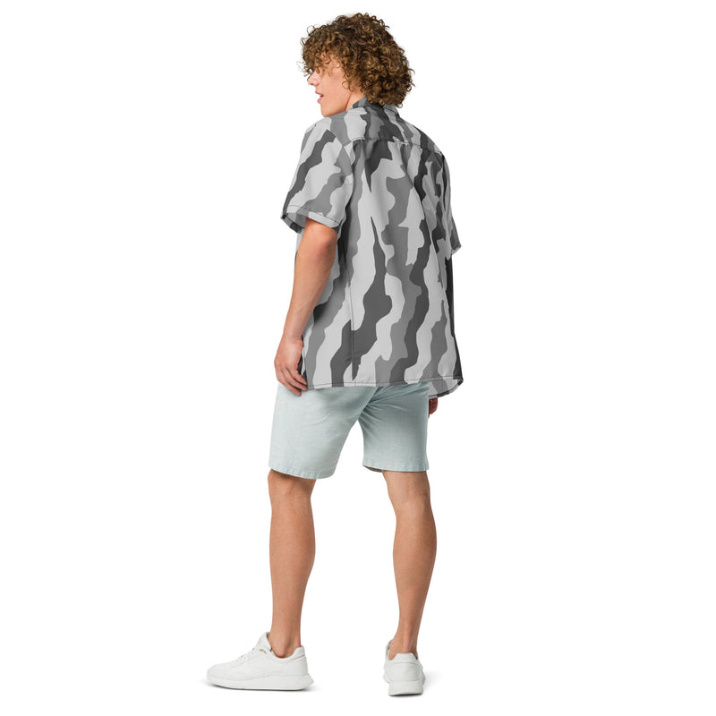 Urban Diagonal Stripe CAMO Unisex Short-Sleeve Button Shirt - Button-Up