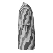 Urban Diagonal Stripe CAMO Unisex Short-Sleeve Button Shirt - Button-Up