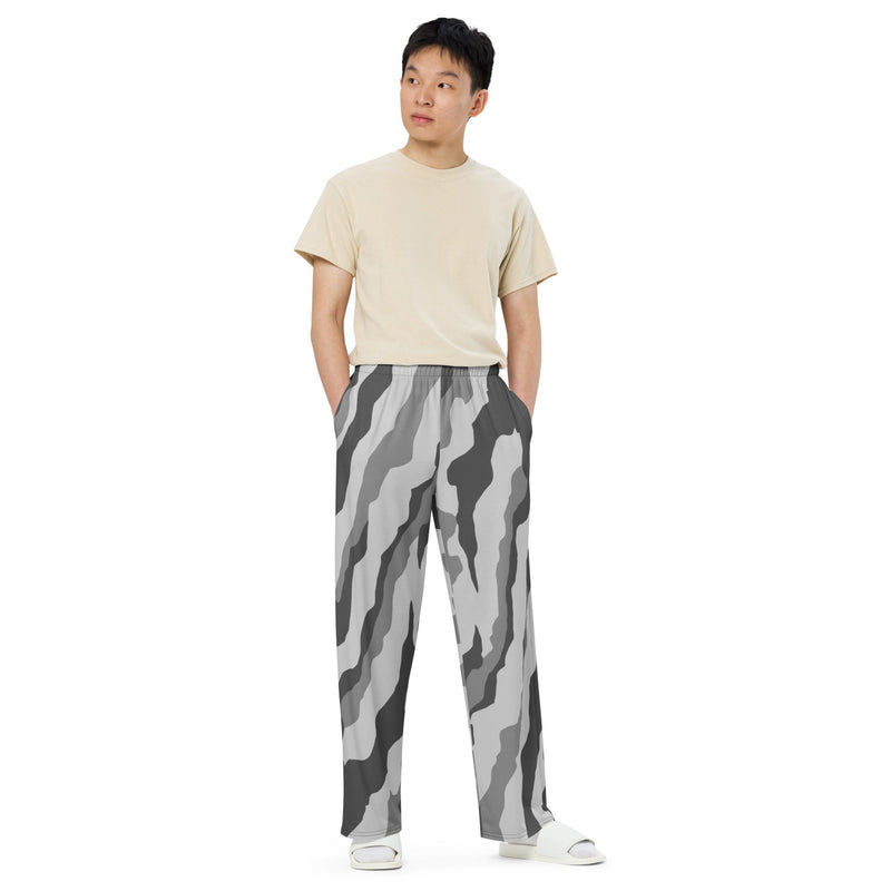 Urban Diagonal Stripe CAMO Unisex Wide-Leg Leisure Pants - Pant