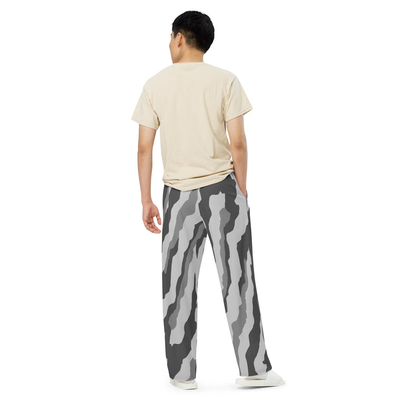Urban Diagonal Stripe CAMO Unisex Wide-Leg Leisure Pants - Pant