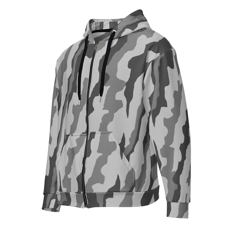 Urban Diagonal Stripe CAMO Unisex Zip Hoodie