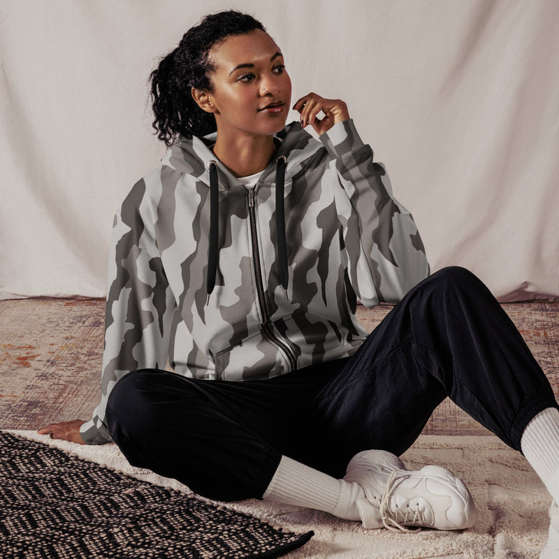 Urban Diagonal Stripe CAMO Unisex Zip Hoodie