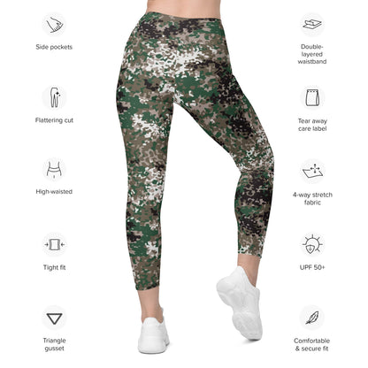 Snowtarn CAMO Leggings with pockets - Womens With Pockets