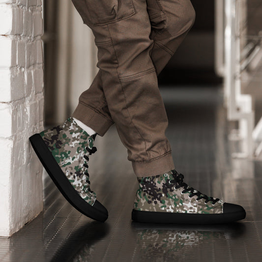 Snowtarn CAMO Mens high top canvas shoes - Black / 5 - High Top Canvas Shoes