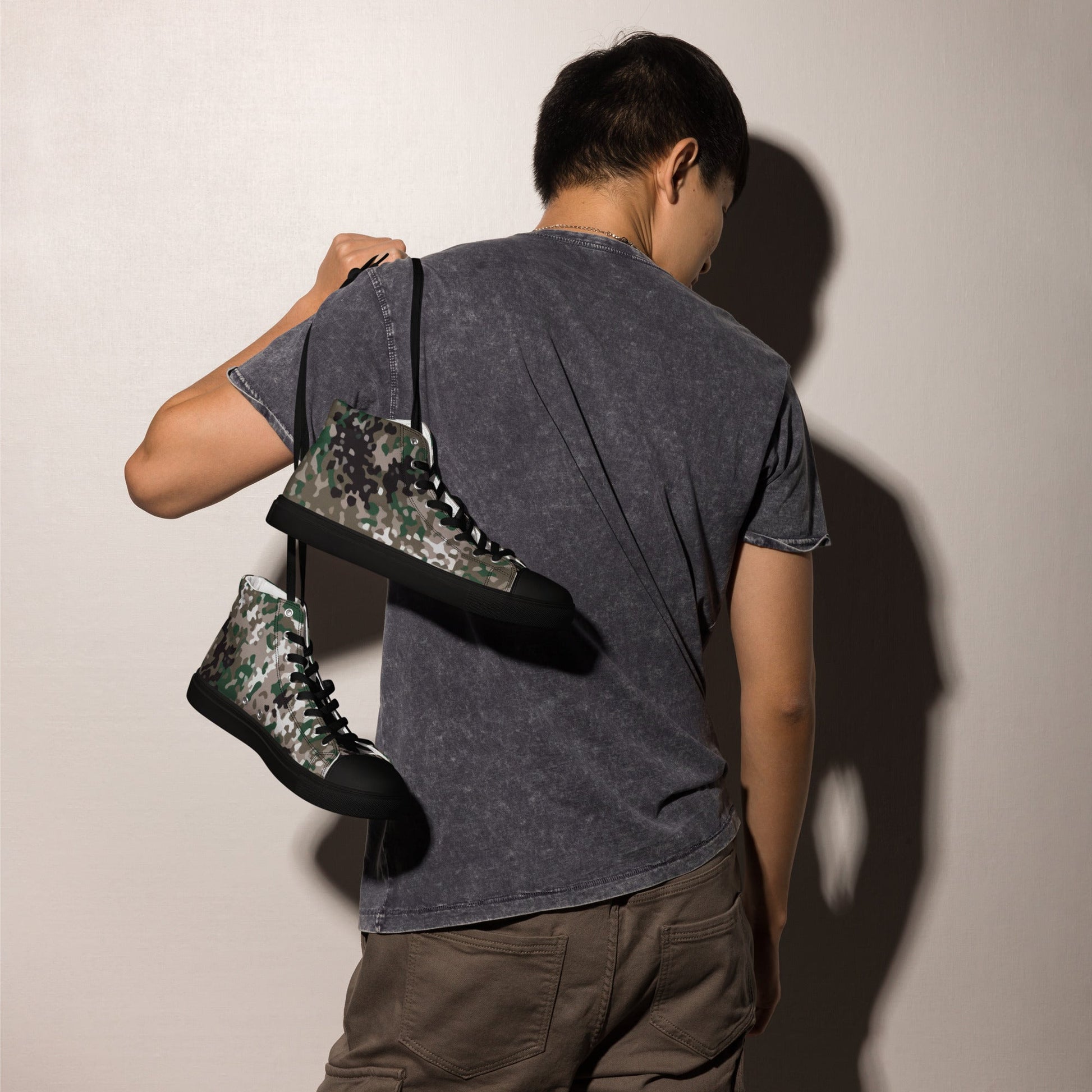 Snowtarn CAMO Mens high top canvas shoes - High Top Canvas Shoes