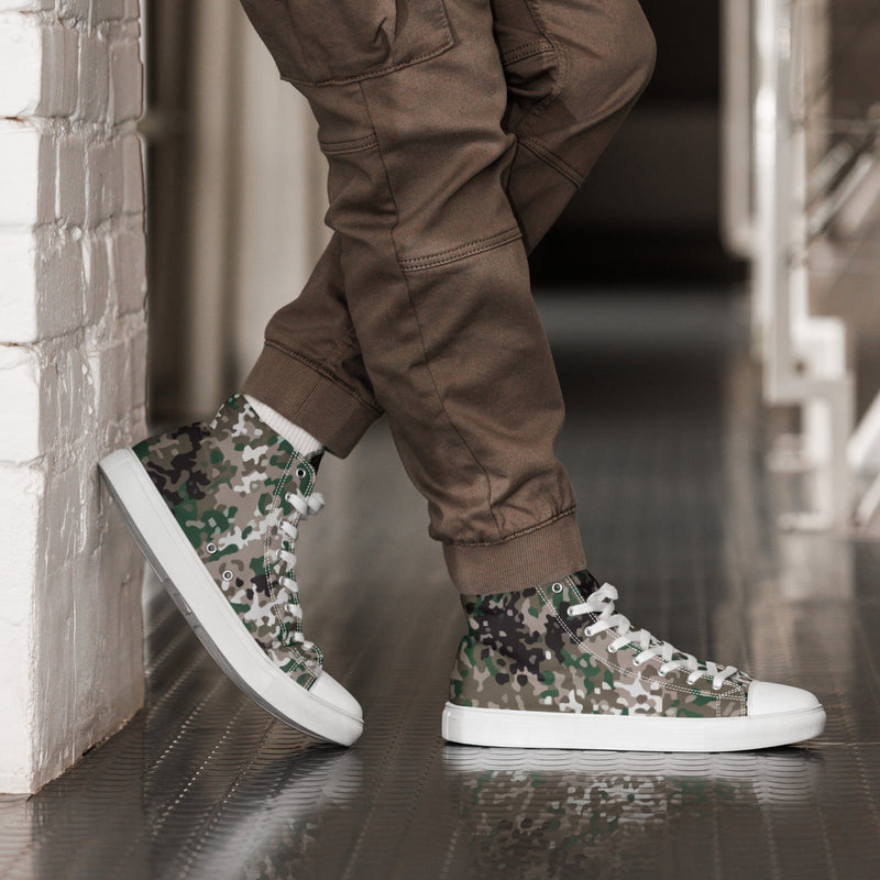 Snowtarn CAMO Mens High-Top Canvas Shoes - White / 5