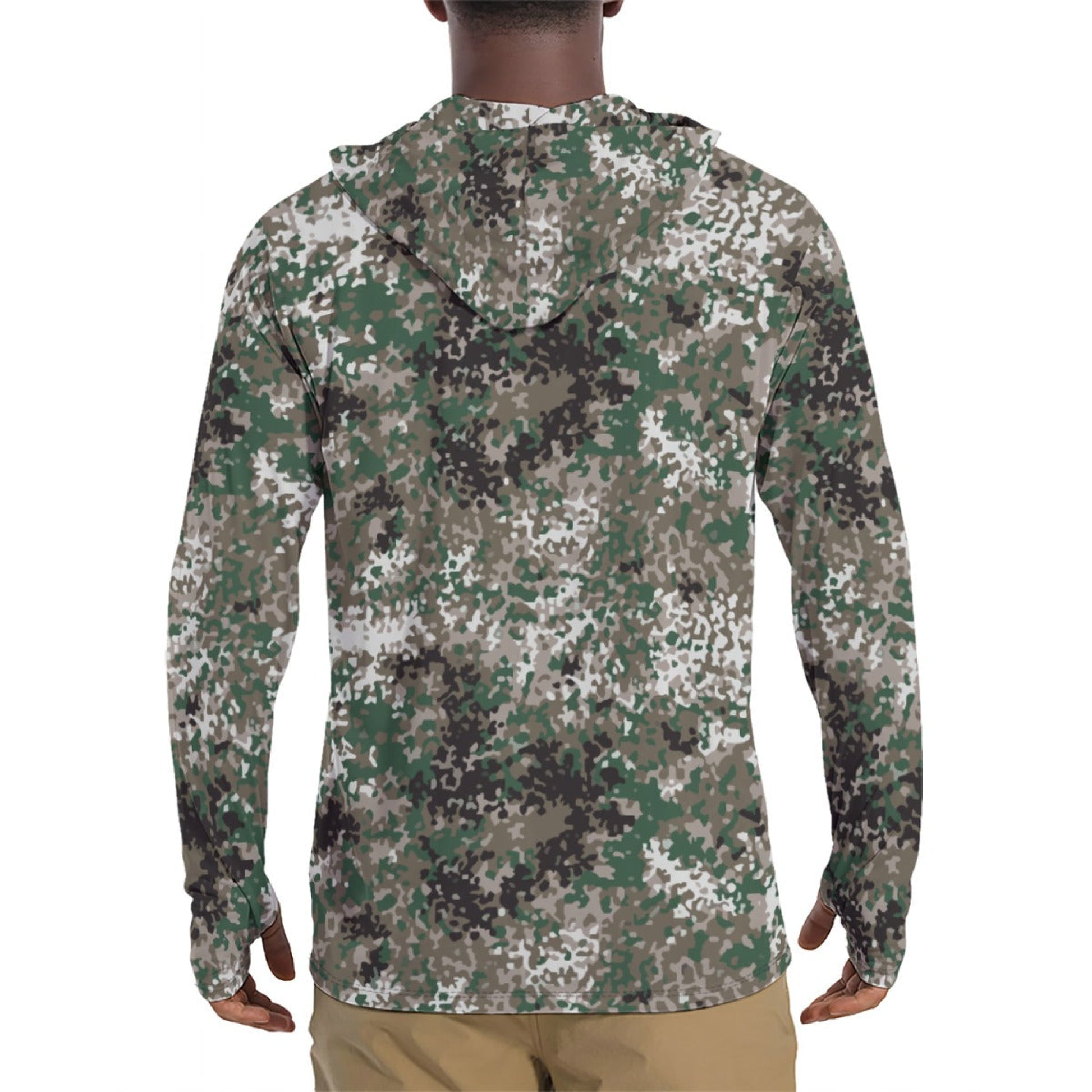 Snowtarn CAMO Mens Sunscreen Sports Hoodie With Thumb Holes