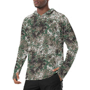 Snowtarn CAMO Mens Sunscreen Sports Hoodie With Thumb Holes - S / White