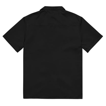 Solid Color Black Unisex button shirt