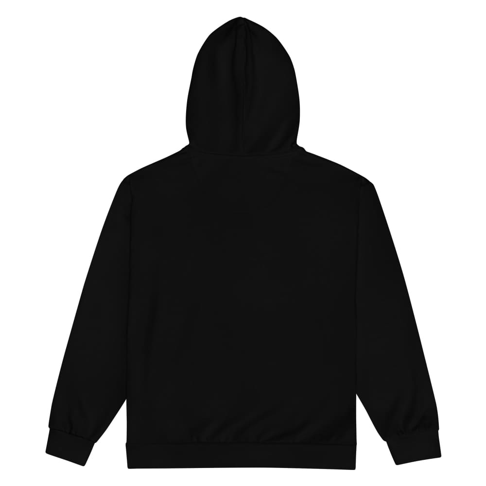 Solid Color Black Unisex zip hoodie - Unisex Zip Hoodie