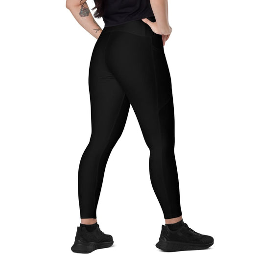 Solid Color Black Women’s Leggings with pockets - 2XS - Womens Leggings With Pockets