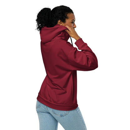 Solid Color Burgundy Unisex zip hoodie - Unisex Zip Hoodie