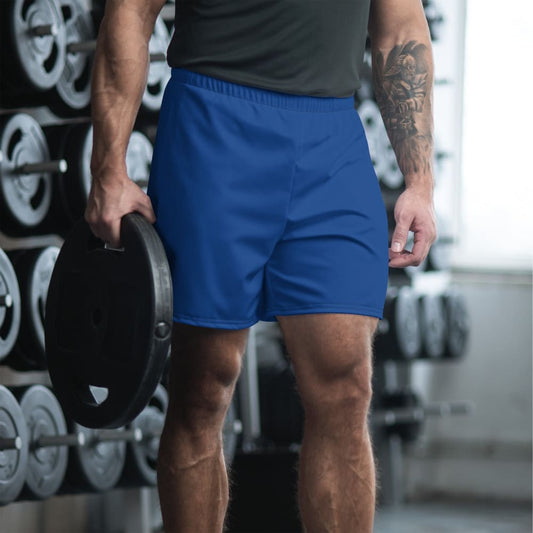 Solid Color Dark Cerulean Men’s Athletic Shorts - 2XS - Mens Athletic Shorts