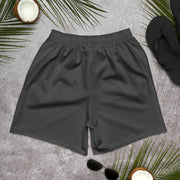 Solid Color Gray Unisex Athletic Long Shorts