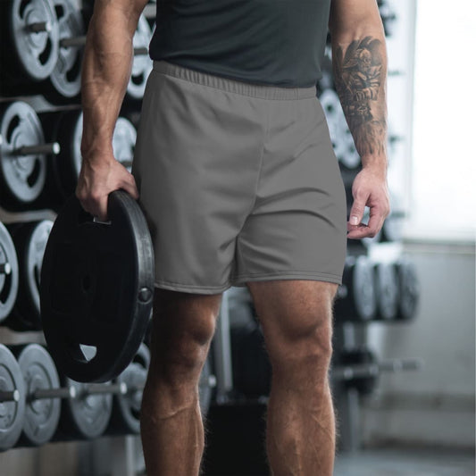 Solid Color Grey Men’s Athletic Shorts - 2XS - Mens Athletic Shorts