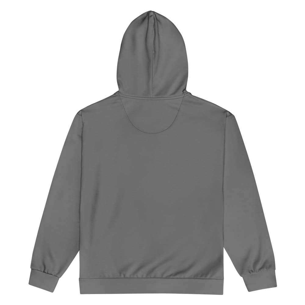 Solid Color Grey Unisex zip hoodie - Unisex Zip Hoodie