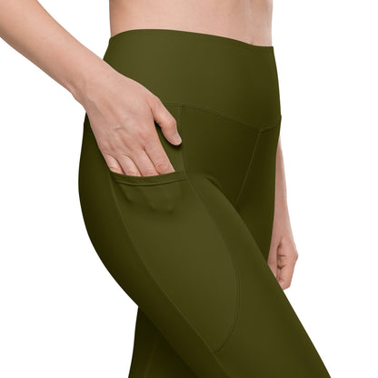 Solid Color Karaka Leggings with pockets - Womens With Pockets