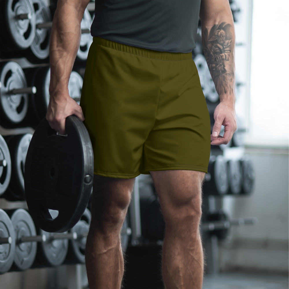 Solid Color Karaka Unisex Athletic Long Shorts - 2XS