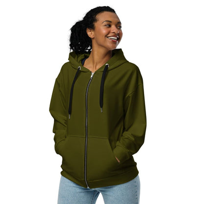 Solid Color Karaka Unisex zip hoodie - Unisex Zip Hoodie
