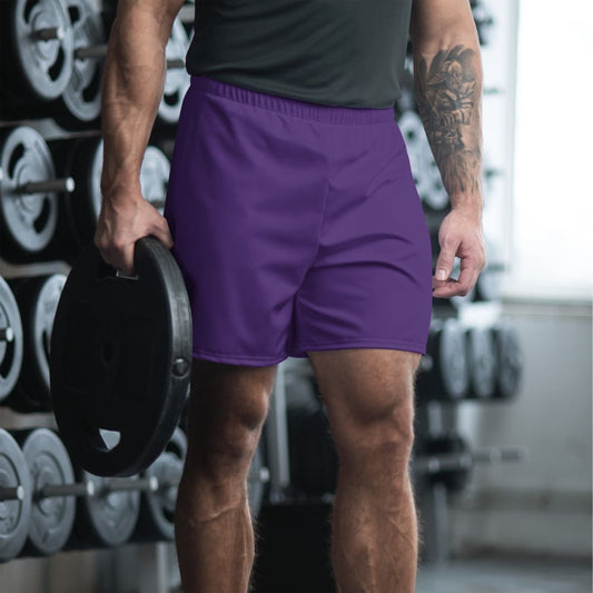 Solid Color Purple Men’s Athletic Shorts - 2XS - Mens Athletic Shorts