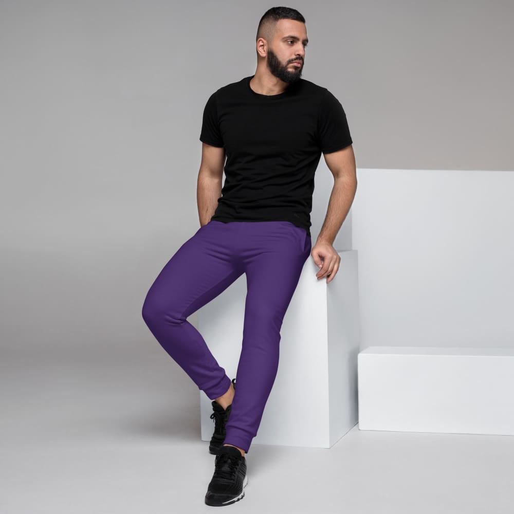Solid Color Purple Men’s Joggers - Mens Joggers