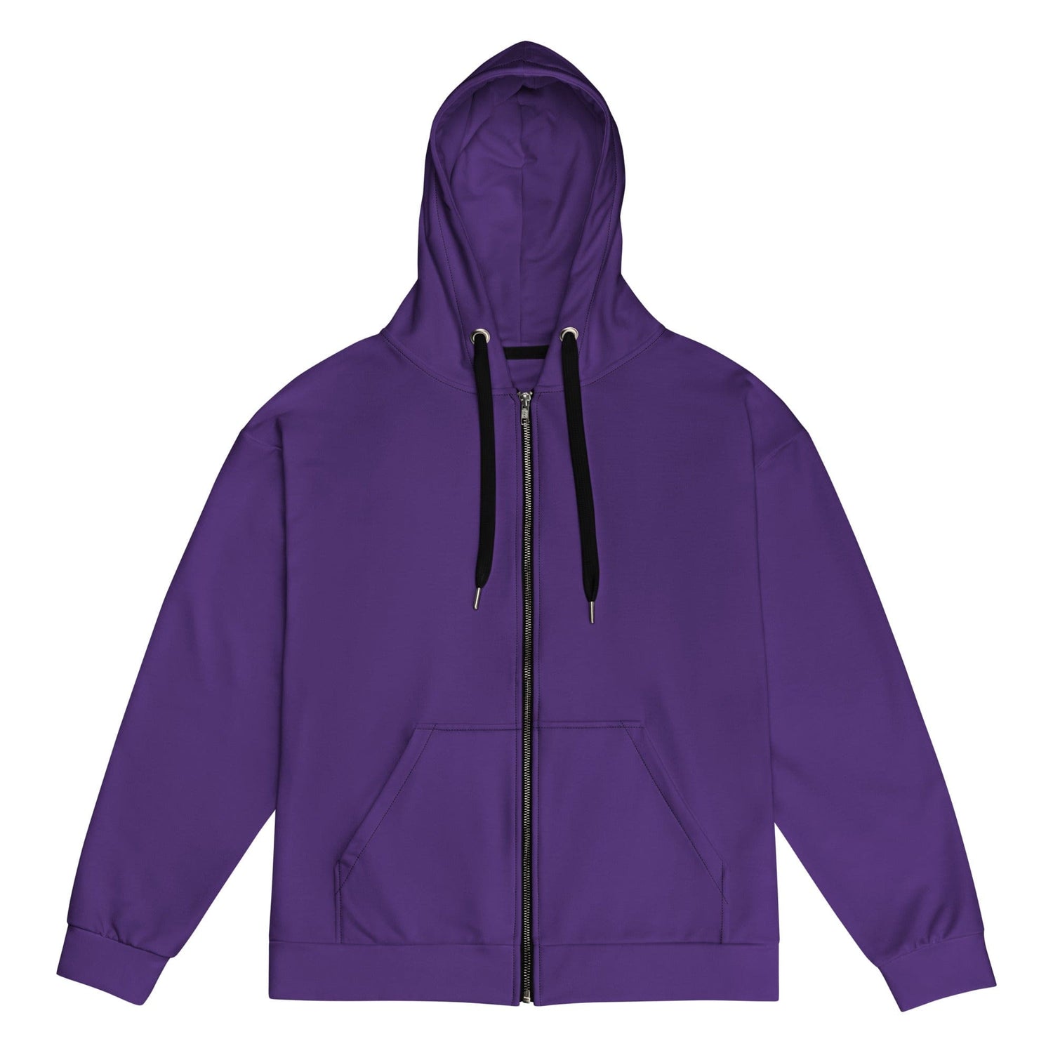 Solid Color Purple Unisex zip hoodie - Zip Hoodies