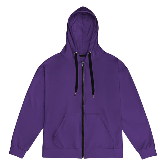 Solid Color Purple Unisex zip hoodie - Zip Hoodie