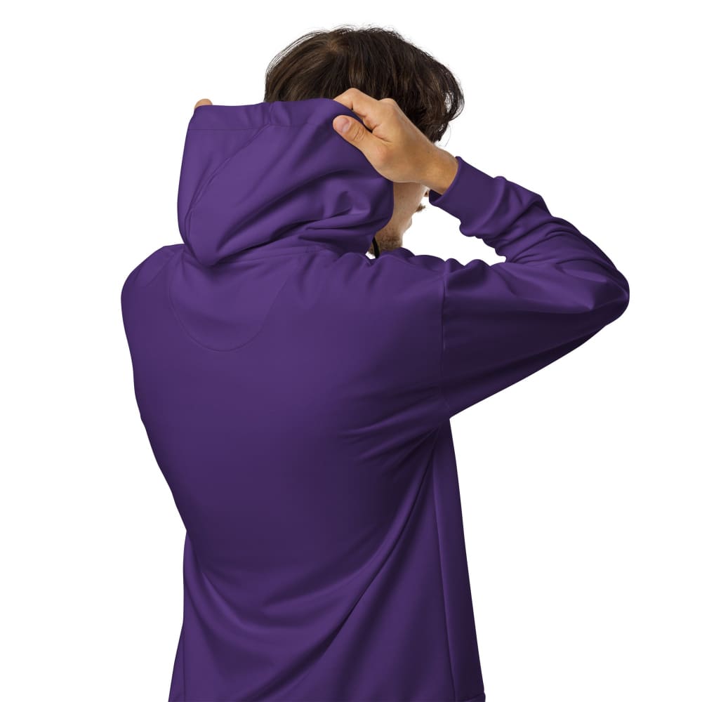 Solid Color Purple Unisex zip hoodie - Unisex Zip Hoodie