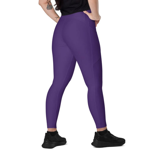 Solid Color Purple Women’s Leggings with pockets - 2XS - Womens Leggings With Pockets