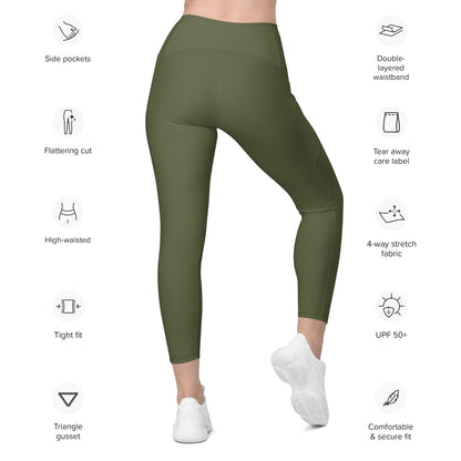 Solid Color Saratoga Leggings with pockets - Womens With Pockets