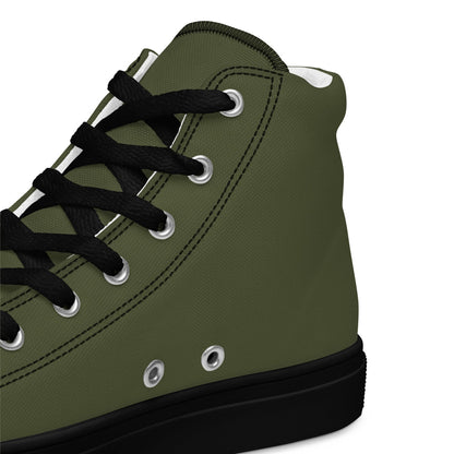 Solid Color Saratoga Men’s high top canvas shoes - Mens High Top Canvas Shoes