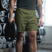 Solid Color Saratoga Unisex Athletic Long Shorts - 2XS