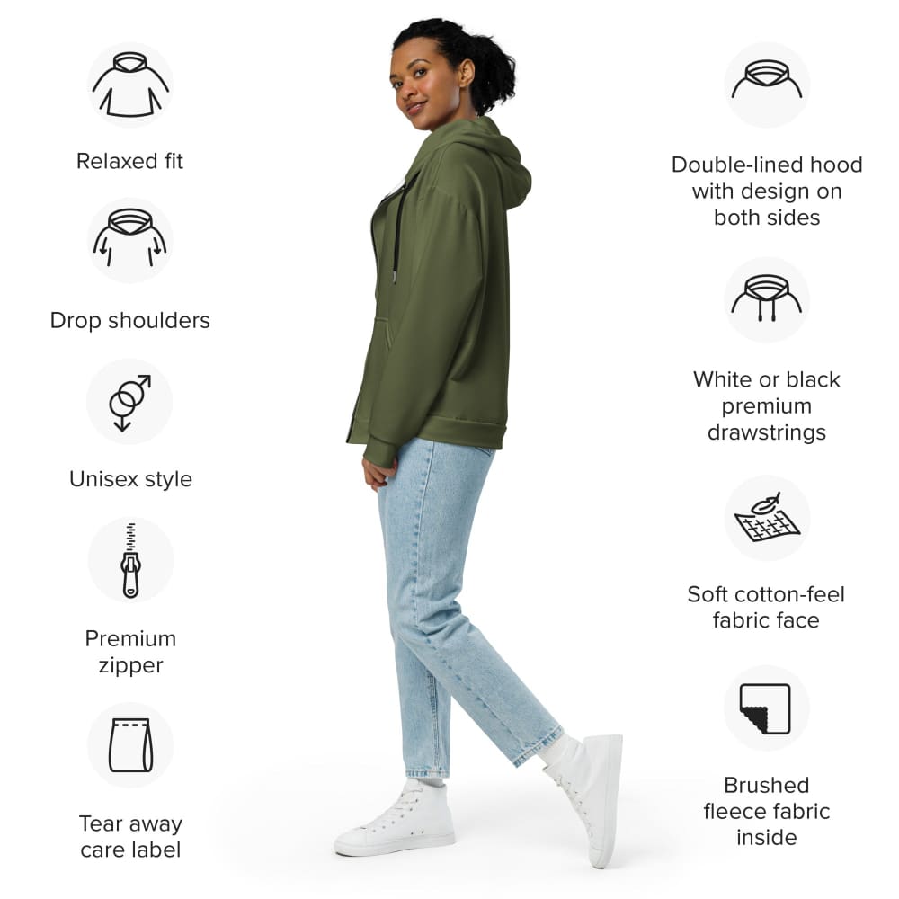 Solid Color Saratoga Unisex zip hoodie - Unisex Zip Hoodie