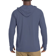 Solid Color SWAT Blue Mens Sunscreen Sports Hoodie With Thumb Holes