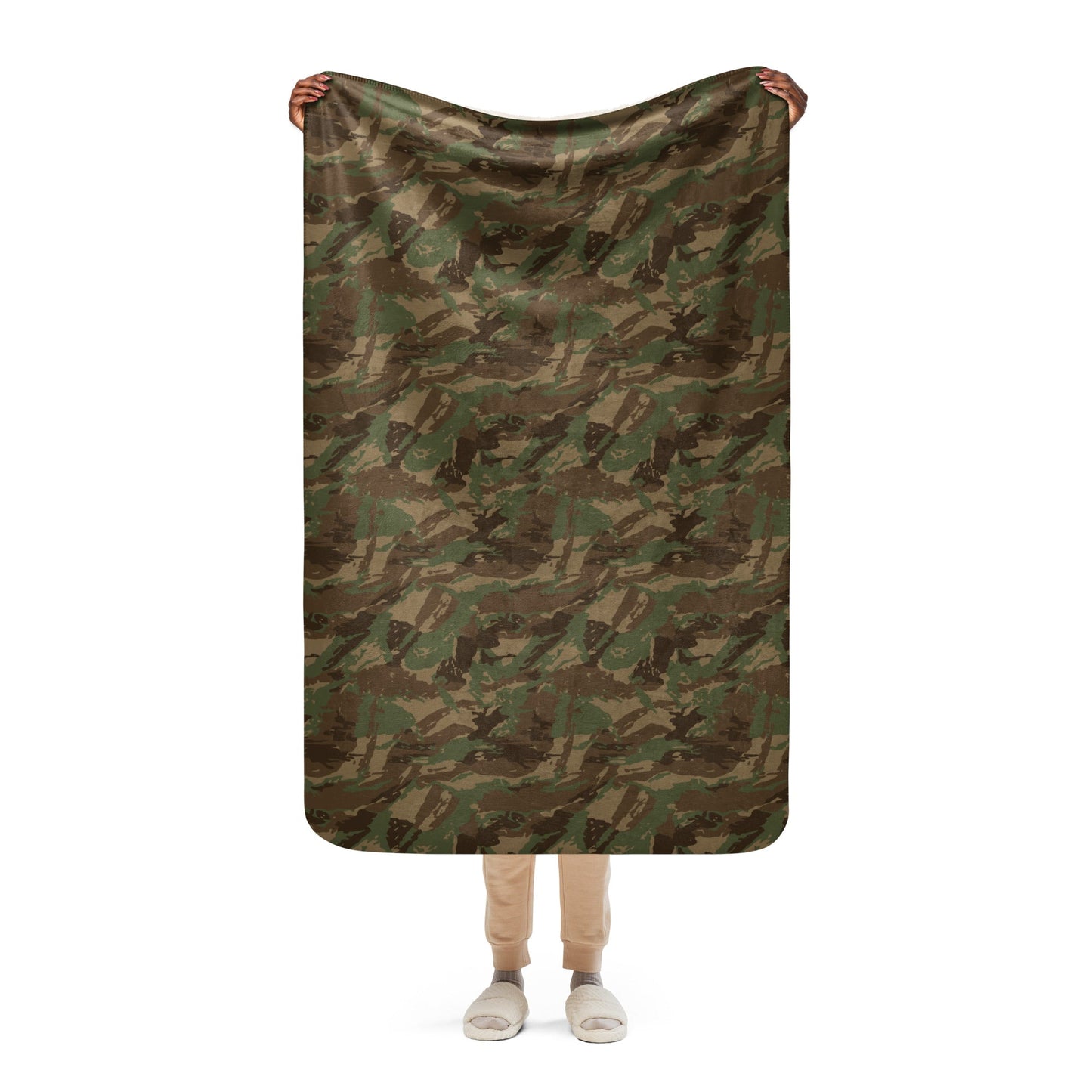 South African 32 Battalion CAMO Sherpa blanket - 37″×57″ - Blanket