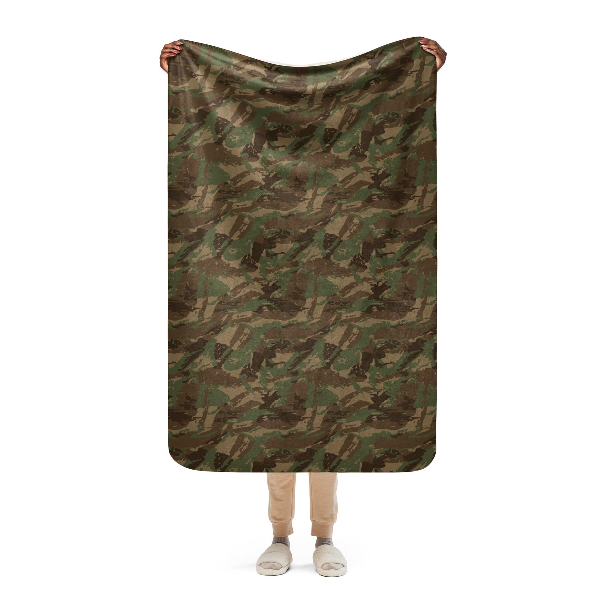 South African 32 Battalion CAMO Sherpa blanket - 37″×57″ - Blanket