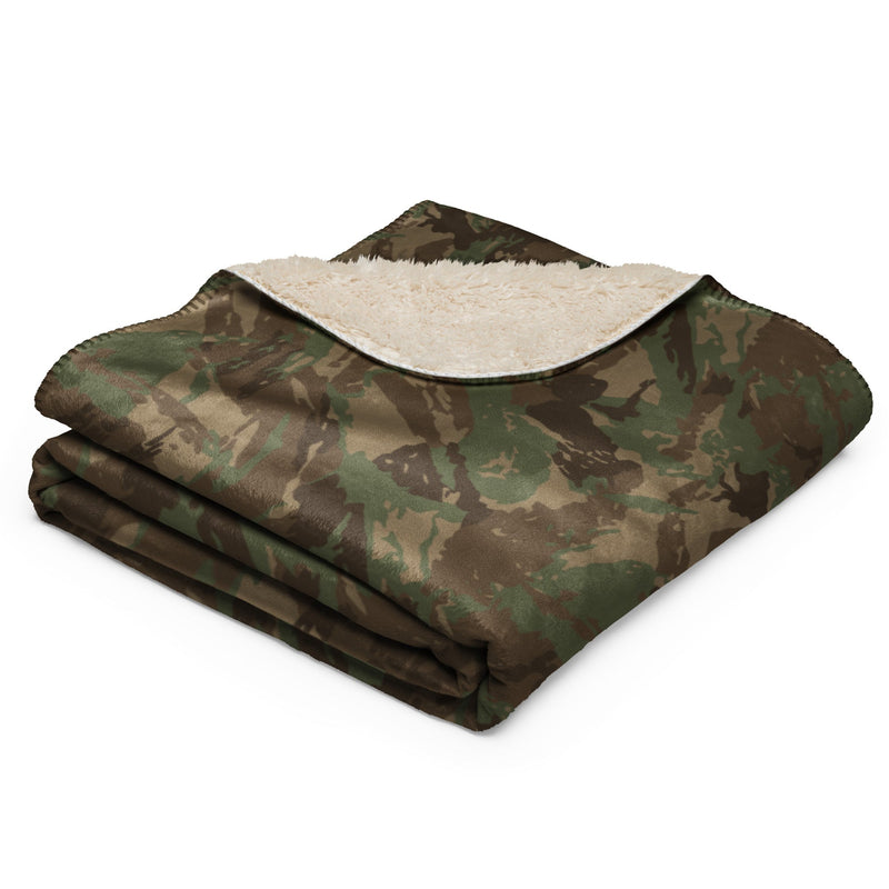 Brushstroke 32 Battalion South African CAMO Sherpa Blanket