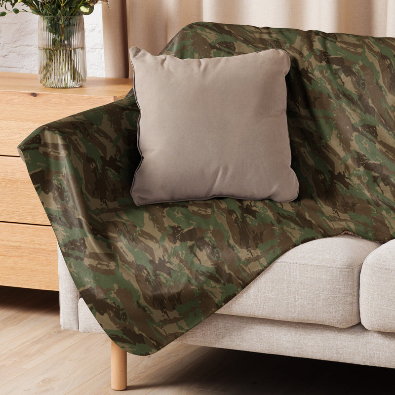 Brushstroke 32 Battalion South African CAMO Sherpa Blanket