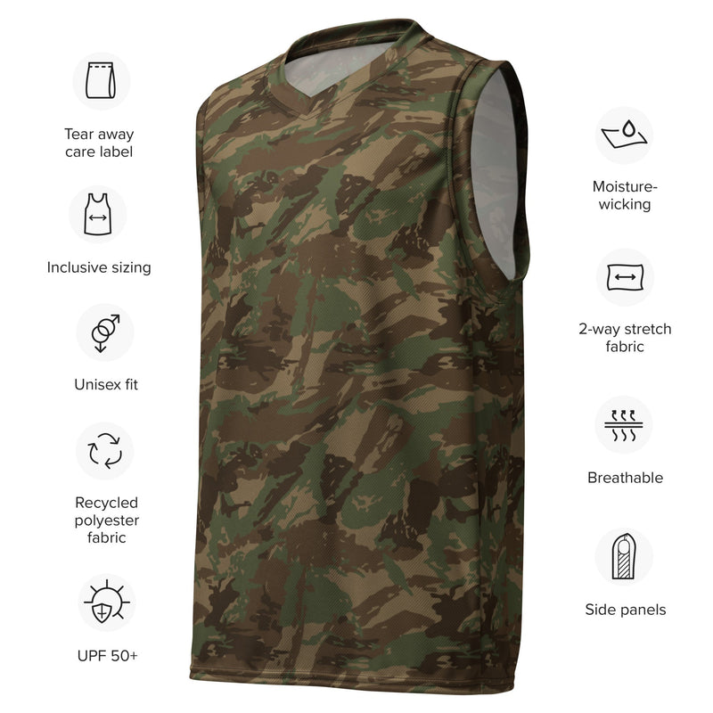Brushstroke 32 Battalion South African CAMO Unisex Basketball Jersey