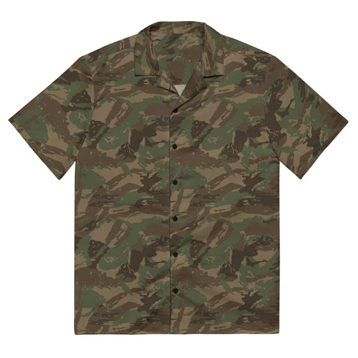 Brushstroke 32 Battalion South African CAMO Unisex Short-Sleeve Button Shirt - 2XS - Button-Up