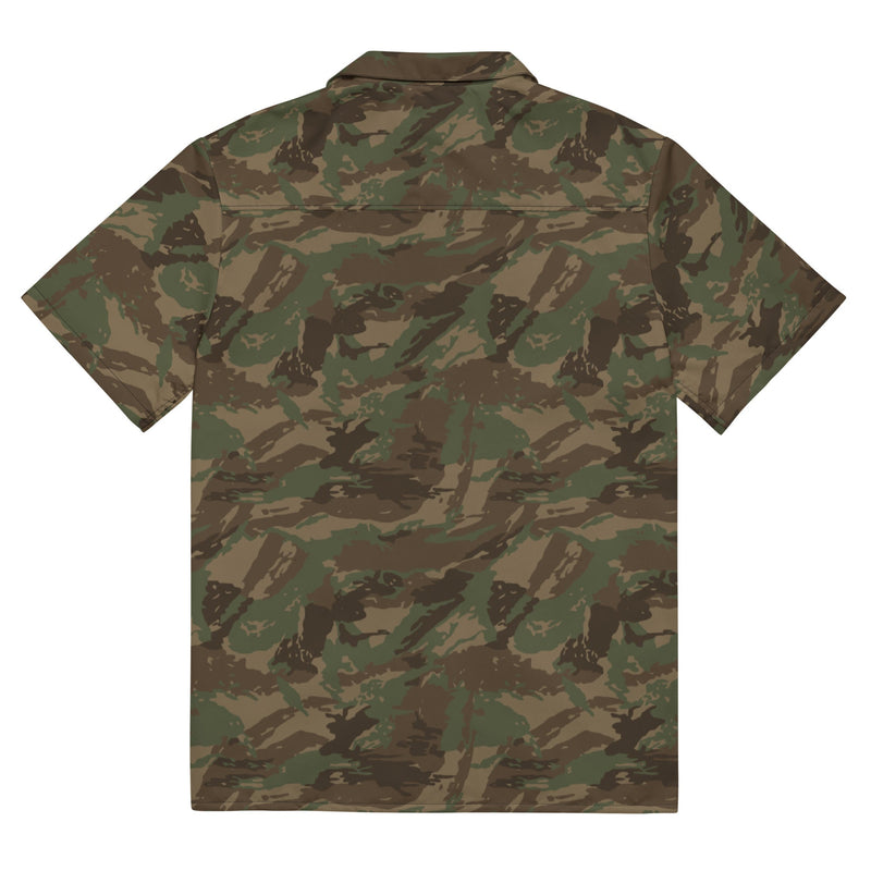 Brushstroke 32 Battalion South African CAMO Unisex Short-Sleeve Button Shirt - Button-Up