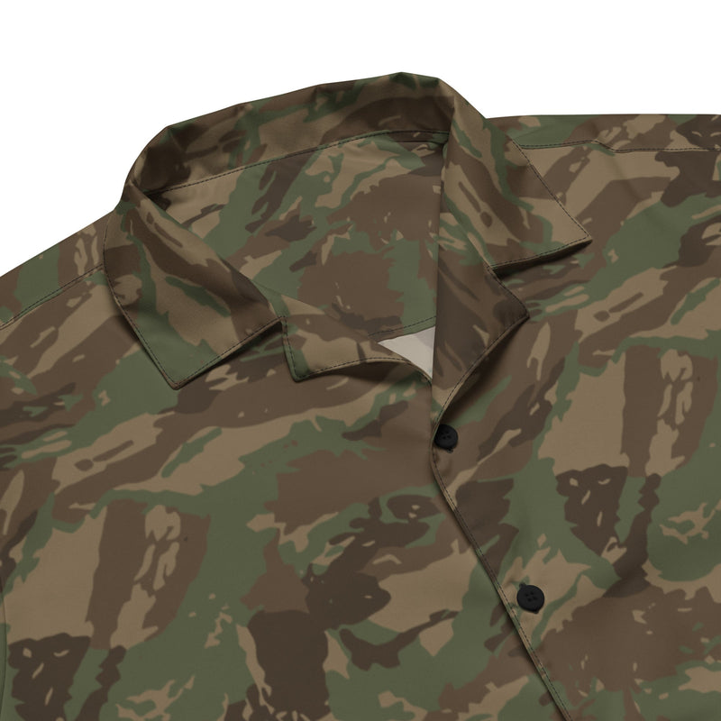Brushstroke 32 Battalion South African CAMO Unisex Short-Sleeve Button Shirt - Button-Up