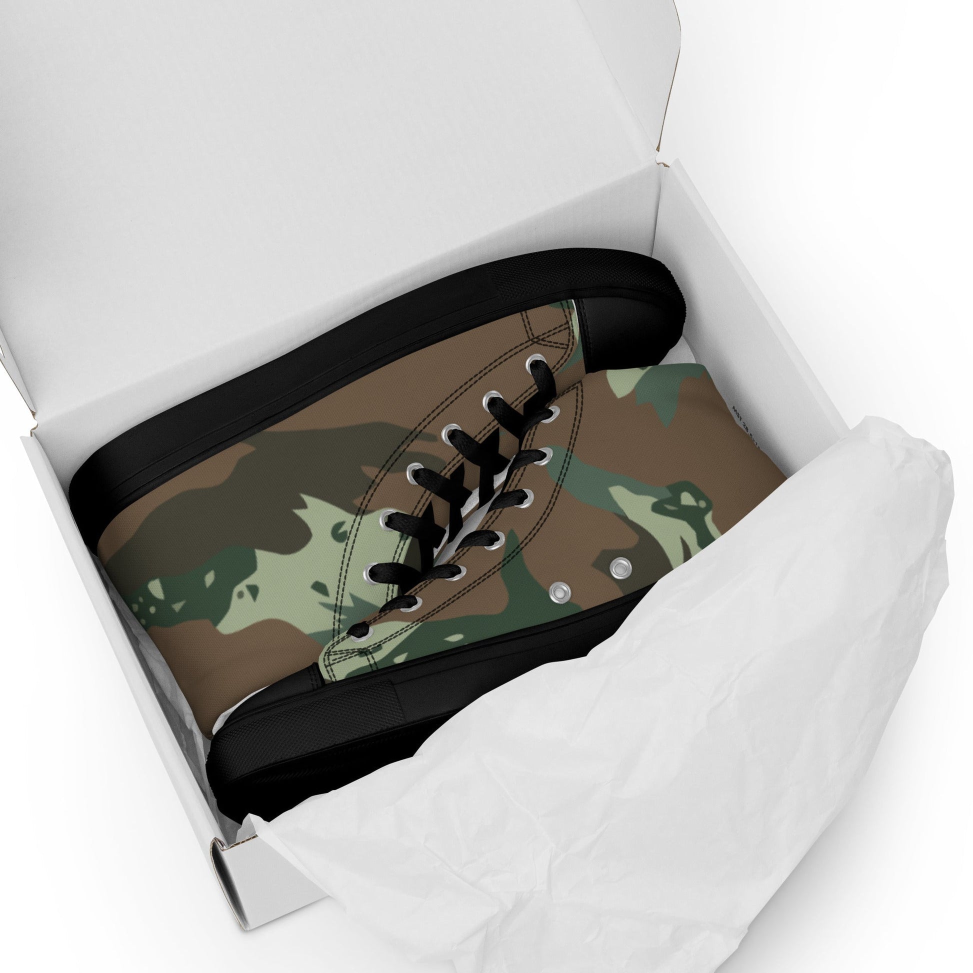 South African Chocolate Chip Soldier 2000 CAMO Mens high top canvas shoes - High Top Canvas Shoes