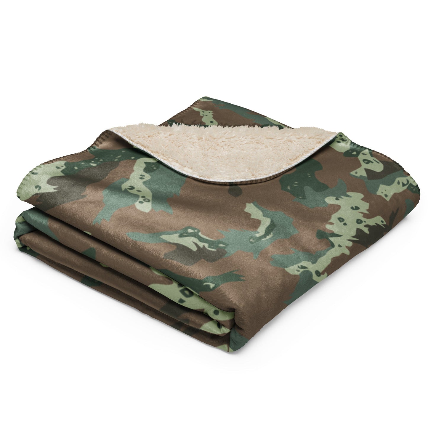 South African Chocolate Chip Soldier 2000 CAMO Sherpa Blanket