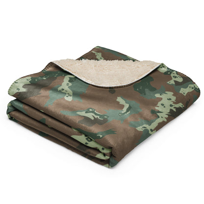 South African Chocolate Chip Soldier 2000 CAMO Sherpa Blanket