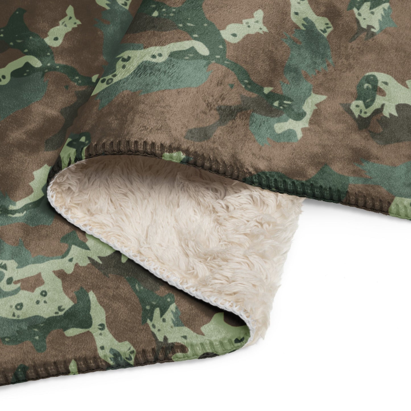 South African Chocolate Chip Soldier 2000 CAMO Sherpa Blanket