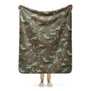 Chocolate Chip Soldier 2000 South African CAMO Sherpa Blanket - 50″×60″