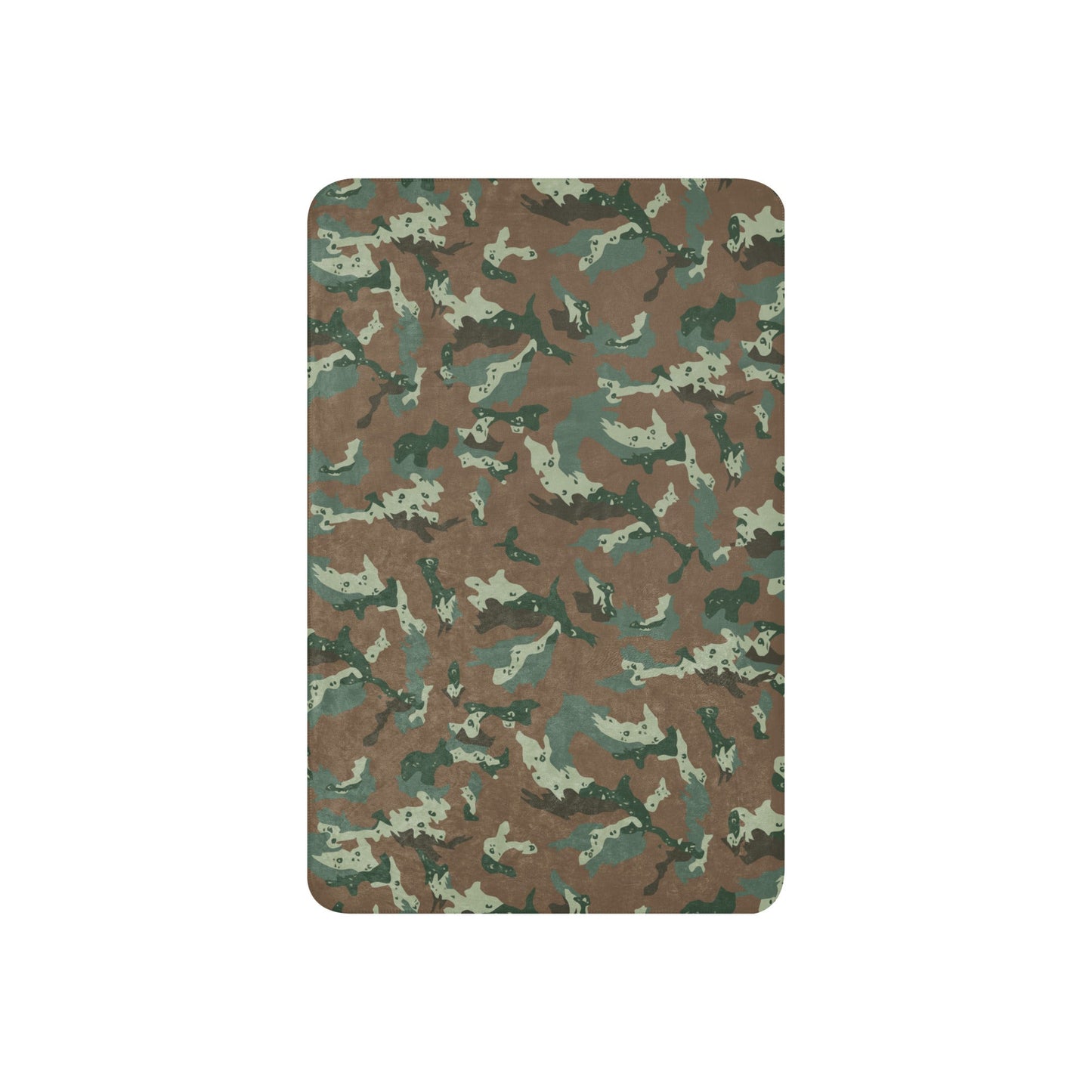 South African Chocolate Chip Soldier 2000 CAMO Sherpa Blanket